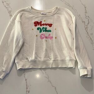 Kids Cream Sweatshirt - Merry Vibes Only